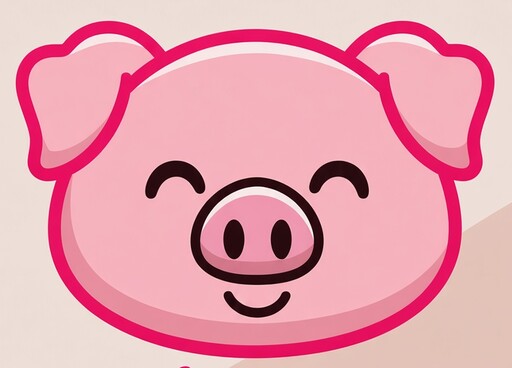 ParkPiggy logo: a smiling pink pig